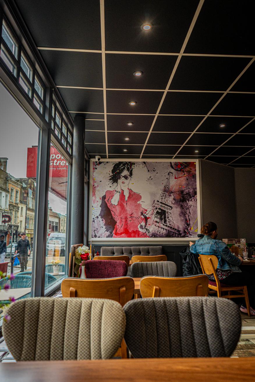 Dining area at Jenny's Restaurant Gold Street Northampton